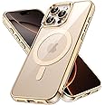 JETech Magnetic Case for iPhone 16 Pro Max 6.9-Inch Compatible with MagSafe, Shockproof Phone Bumper Cover, Anti-Scratch Clear Back (Desert Titanium)