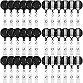 Zonon 100 Pcs Retractable Badge Reel Clips ID Card Holder Reel with Metal Belt Clip for Hanging Cards Key Chains, Name Badge Holders for Nurses Teachers Students(Black)