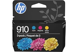 Original HP 910 Cyan, Magenta, Yellow Ink Cartridges (3-pack) | Works with HP OfficeJet 8010, 8020 Series, HP OfficeJet Pro 8