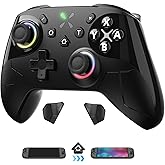 FASTSNAIL Wireless Controller for Nintendo Switch 2/1/OLED, Hall Effect Joystick P-Controller with 12 RGB/Programming/Motion Control/Gyro Axis/Turbo/Vibration/Screenshot/Wake up