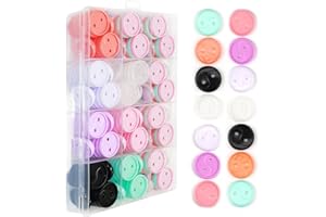 ENJOY MYSELF Plastic Expansion Discs, 1 Inch Book Discbound Binding Discs, 7 Colors Mini Binding Ring Discs for Notebooks and Planners (168pcs)