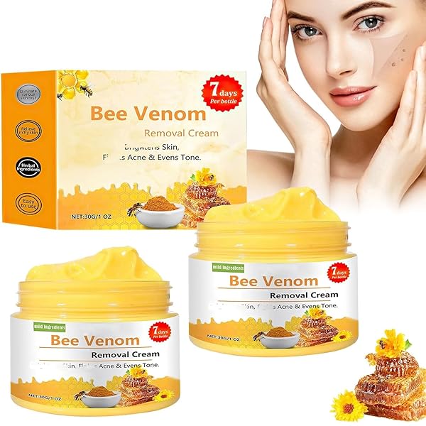 KLIFE BEE VENOM REMOVAL CREAM, 2024 NEW BEE VENOM CREAM, NATURAL BEE VENOM CREAM, PROFESSIONAL BEE VENOM CREAM FOR ALL SKIN TYPES(2PCS)