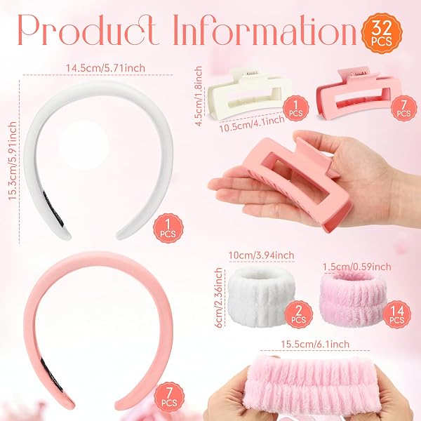 WAVYKNOT 32 PCS BACHELORETTE PARTY ACCESSORIES BRIDE SPA HEADBANDS BRIDESMAID WRISTBAND BRIDESMAID PROPOSAL GIFTS 4.1 INCH SQUARE HAIR CLIPS FOR WOMEN SLEEPOVER WEDDING PARTY FAVORS