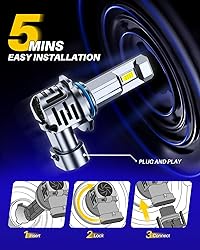 AUTOONE 9006 Light Bulbs, 700% Brighter 24000