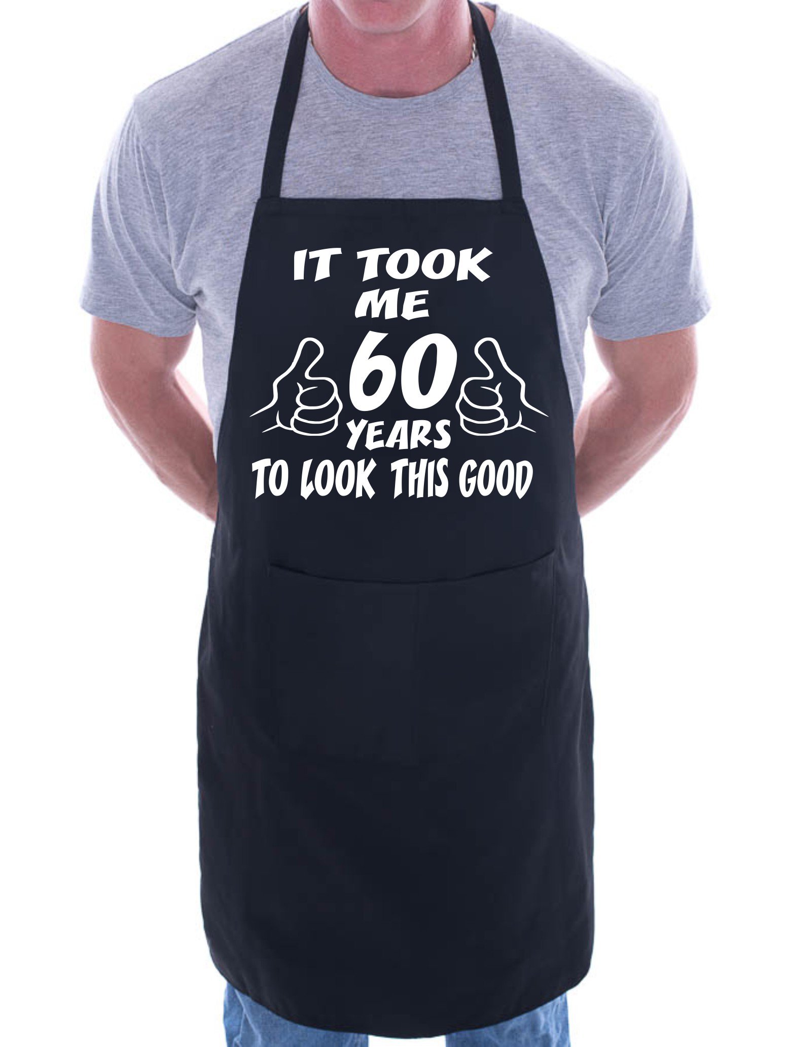 Print4U 60th Birthday It Took 60 Years BBQ Cooking Funny Novelty Apron Black