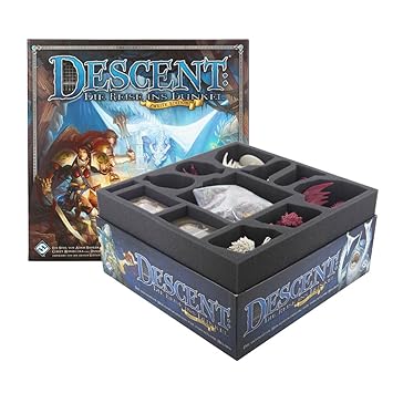 Unbekannt Descent 2. Edition - Die Reise ins Dunkel Grundspiel (deutsch) + Feldherr Schaumstoffeinsatz - Vorteilspack