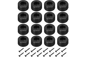 MECCANIXITY Rubber Speaker Isolation Feet,1.5"x0.75" Black Anti-Vibration Base Pad with Screws Amplifier Stand Feet Mat for E