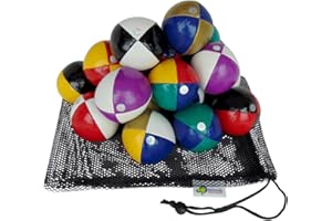 18 Pieces - Higgins Brothers Professional Juggling Balls. Made in Canada. Comes with a mesh Carry Bag & Exclusive Online Inst