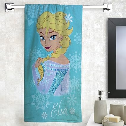 Athom Trendz Disney Frozen 350 GSM Cotton Bath Towel - Multicolour