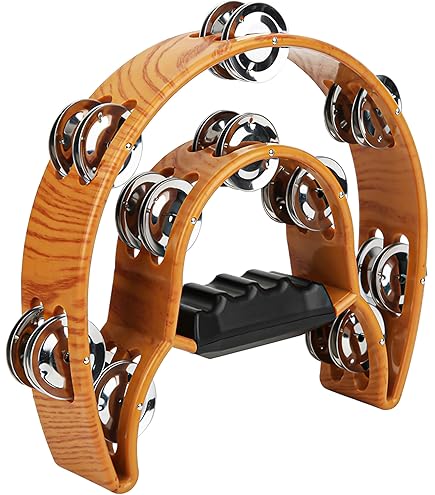 Amazon.com: DD Half Moon Tambourine -Black Double Row