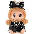 ALTRJO Designed for Labubu Clothes, Luxury Chic Series for 17cm Labubu, High-End Fashion Doll Clothes for Labubu Accessories (NO Doll) (Black Dress+Hairband+Bag)