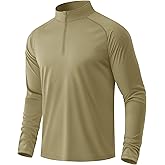 MAGCOMSEN Men's Long Sleeve Sun Shirts UPF 50+ Tees 1/4 Zip Up Fishing Running Rash Guard T-Shirts Outdoor Shirt