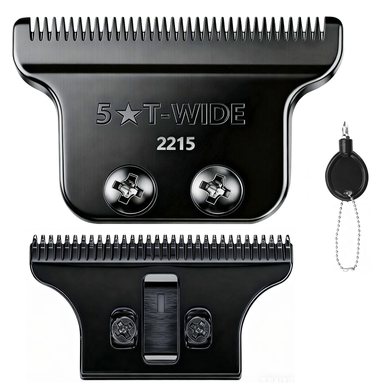 Photo 1 of 2215 Adjustable Zero-Gap T Blade Replacement for Wahl 5 Star Detailer Li Trimmer Models 8081/8171 (Black)