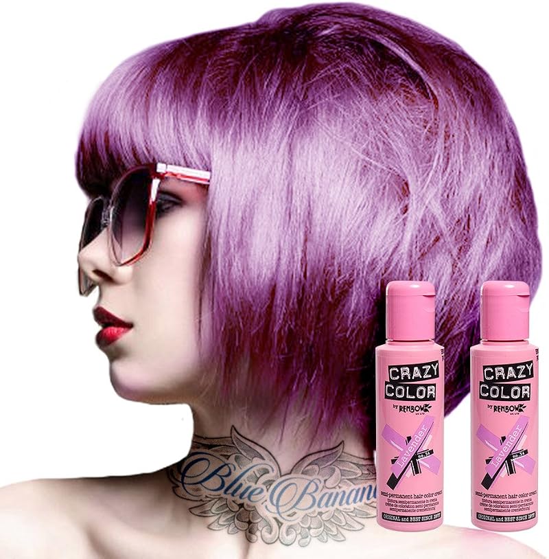Crazy Color X2 Lavender Hair Dye 100ml Semi-Permanent No Ammonia