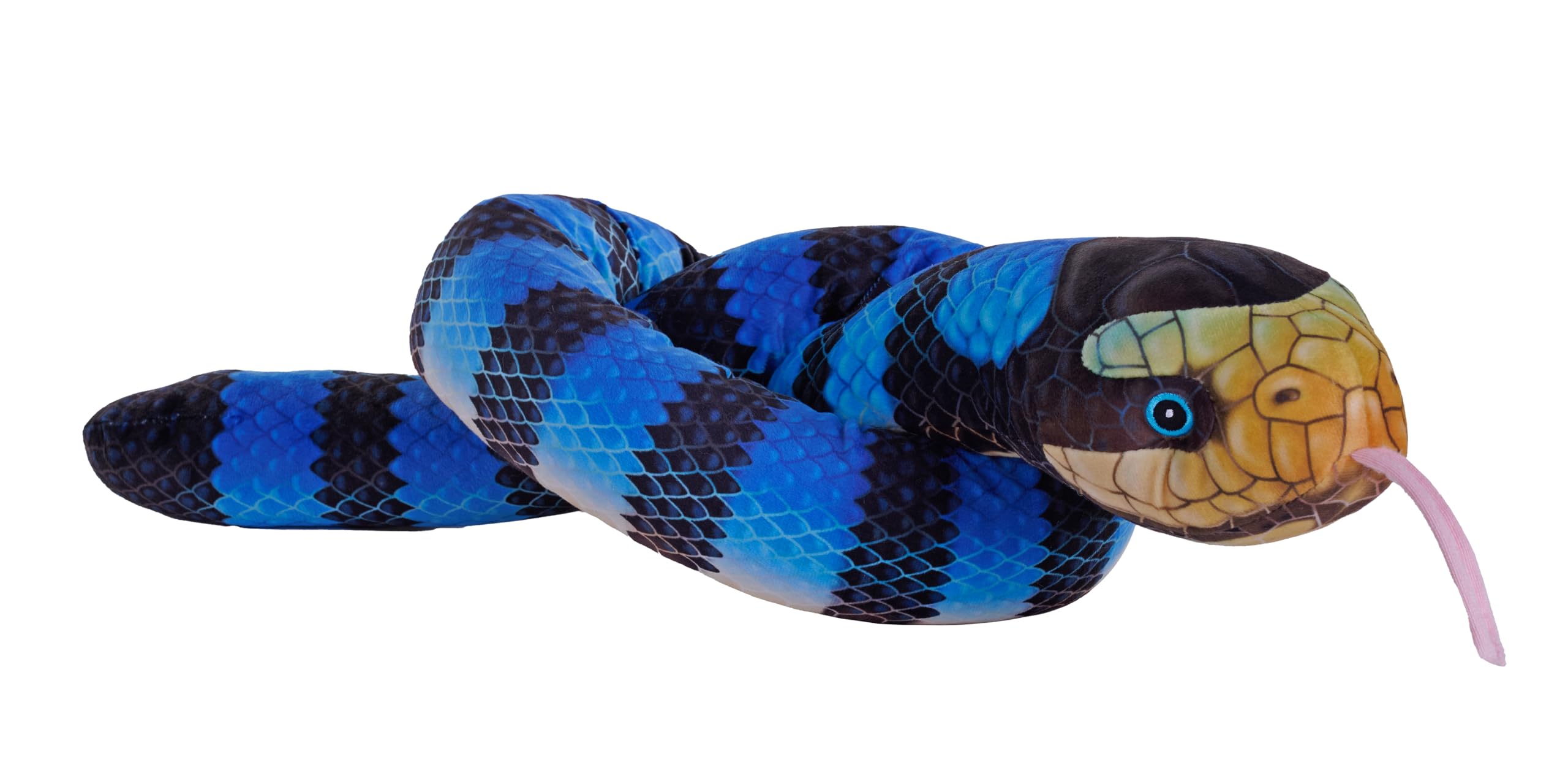 Wild Republic Snakes Eco Yellow Lipped, Stuffed Animal, 54 Inches, Plush Toy, Fill is Spun Recycled Water Bottles, Eco friendly