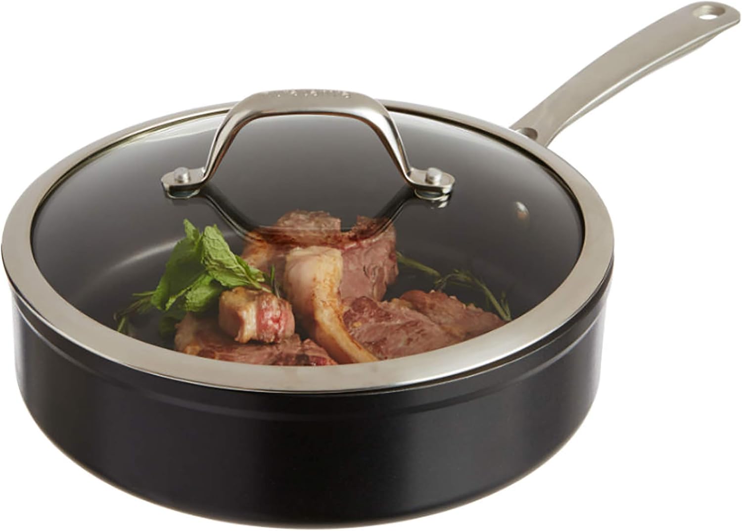 Brabantia Tritanium 24cm Saute Pan with Glass Lid Amazon.co.uk