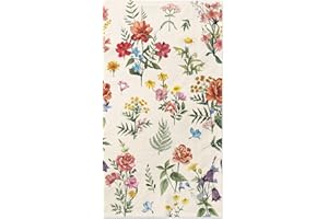 LINHAXM 100 Flower Napkins Watercolor Floral Vintage Wild Flower Disposable Hand Towels Decorative Paper Guest for Bathroom Toilet Powder Room Wedding Birthday Bridal Party Decor