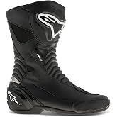Alpinestars SMX S Boots Men's, Motorcycle Riding Racing, Durable Microfiber Upper, Exclusive Rubber Compound Sole - 9, Black/Black