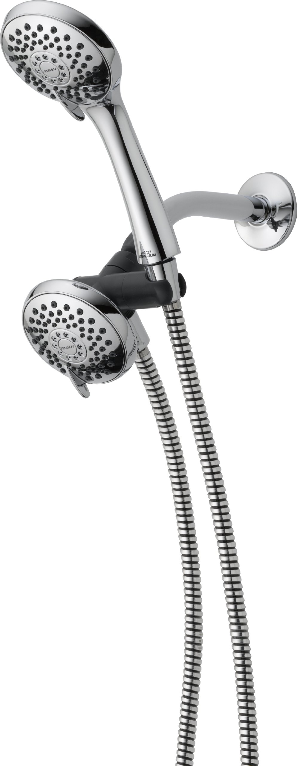 Photo 1 of Delta Faucet Peerless 76311D Hand Shower/ Shower Head Combo Pack, Chrome, Brushed Nickel