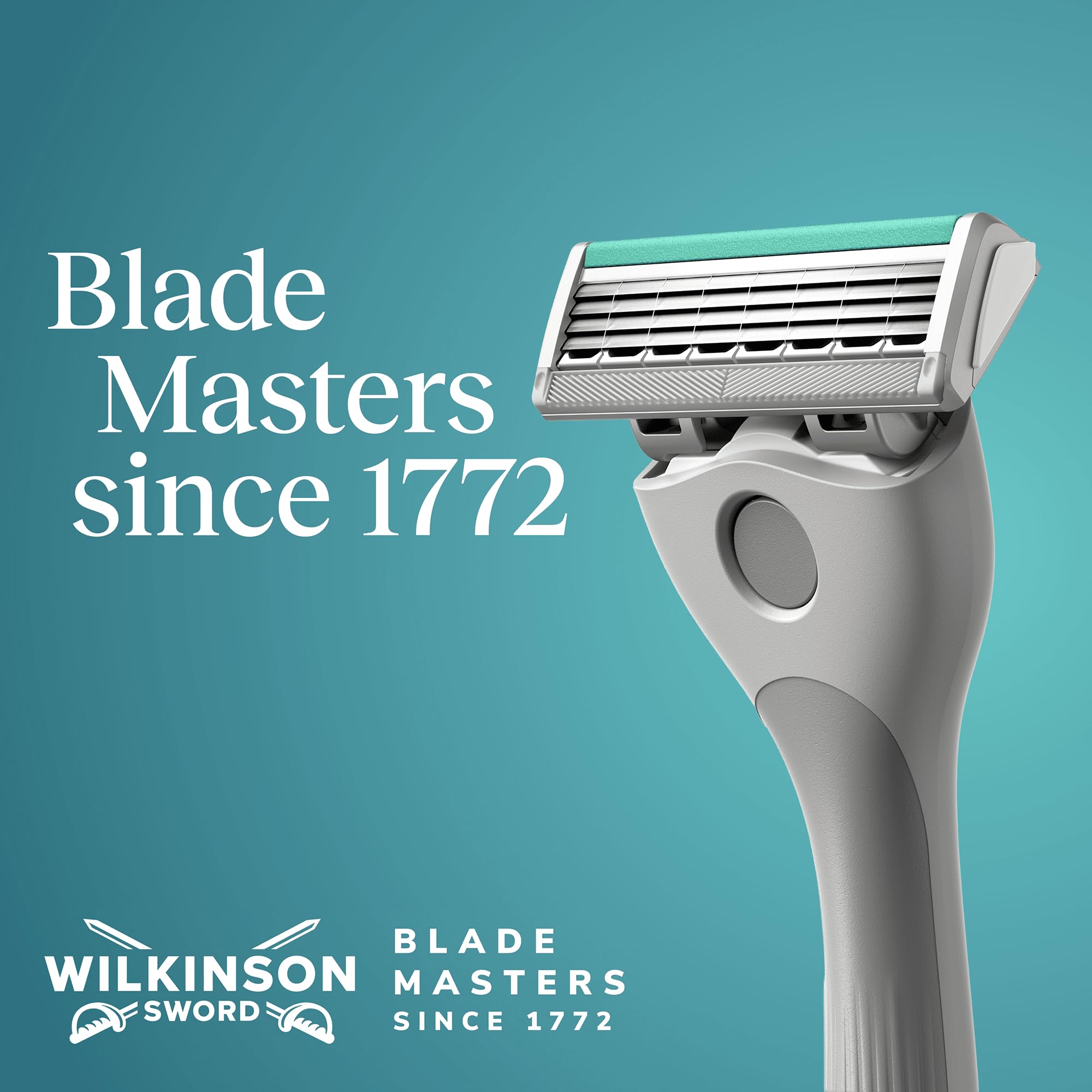Wilkinson Sword Quattro Herrenrasierer, Vorteilspack, 4 diamantbeschichtete Klingen, Rasierergriff plus 5 Ersatzklingen 8