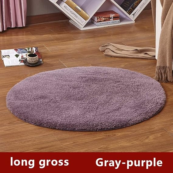 Amazon.com: Alfombra redonda Coco Noble pelo largo color ...