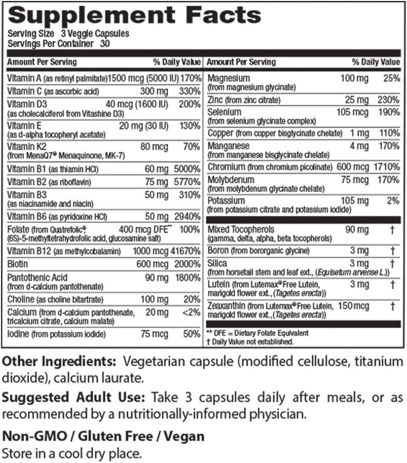 Doctor's Best Multi-Vitamin, Formulation Fully Optimized for Absorption, Vitamins, Minerals, Antioxidants & Nutrients, Vegan, Gluten Free, 90 Veggie Caps: Health & Personal Care