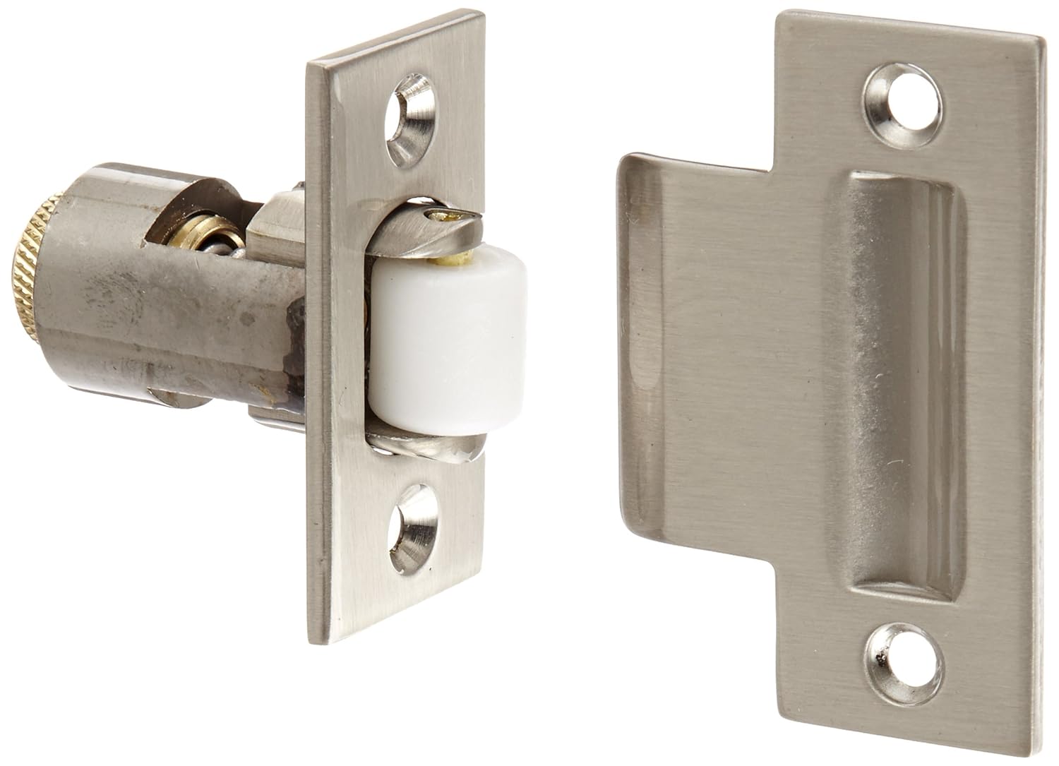 Rockwood 594.15 Brass Roller Latch with 161 Strike, 11/8" Width x 21