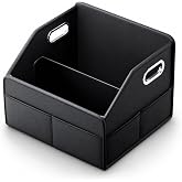 ULPOCMU Car Storage Organizer Car Caddy Compact PU Leather Multipurpose Bin for Trunk, Front Seat, Back Seat &amp; Car Floor