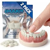 Imako Tooth Tinted Plastic - Natural Color - Temporary Tooth - Made in USA (2 Pack)