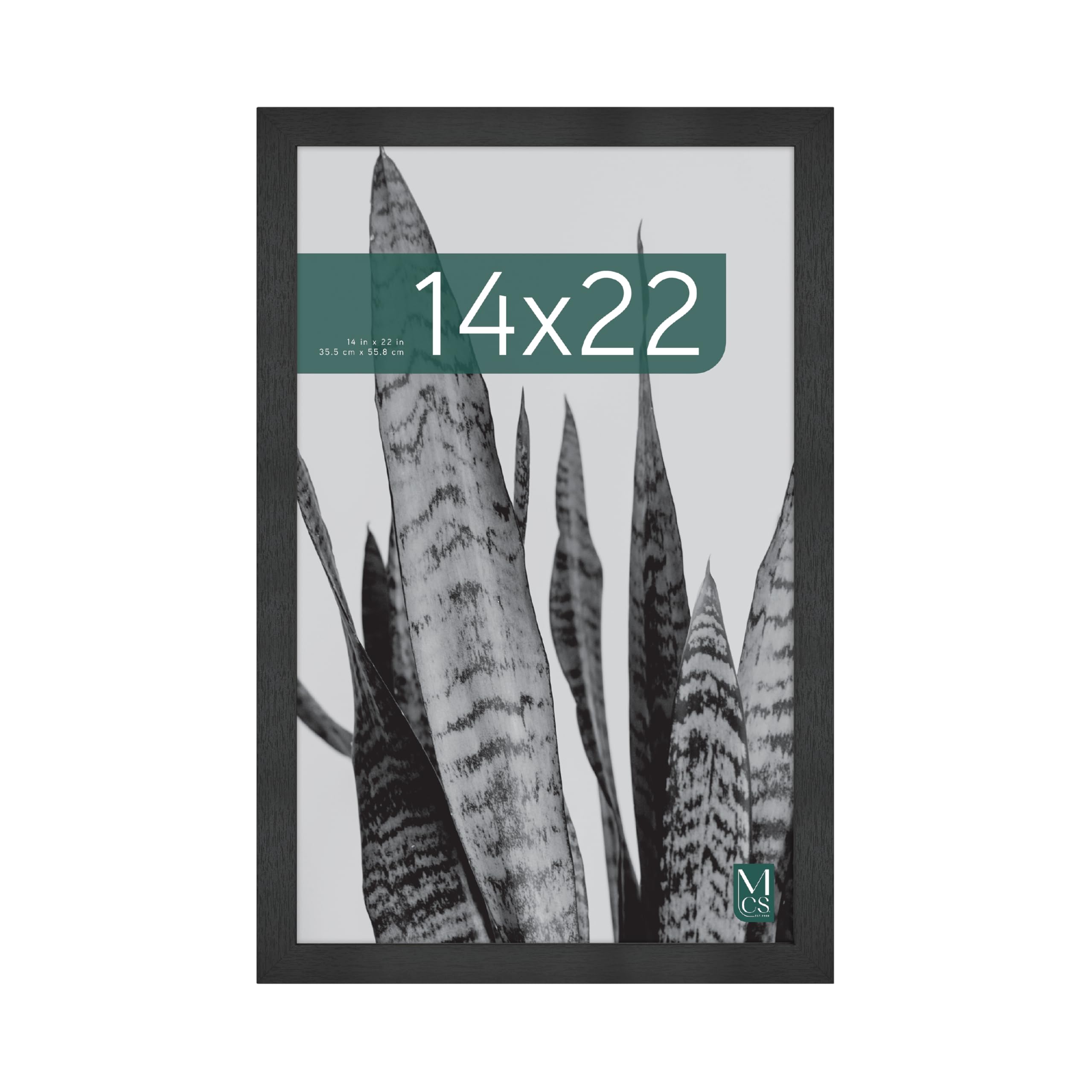 Photo 1 of **DAMAGED** MCS Studio Gallery 14x22 Poster Frame Black Woodgrain Engineered Wood, Vertical & Horizontal Wall Hanging Large Picture Frame for Photos, Posters & Art Prints (1-Pack)