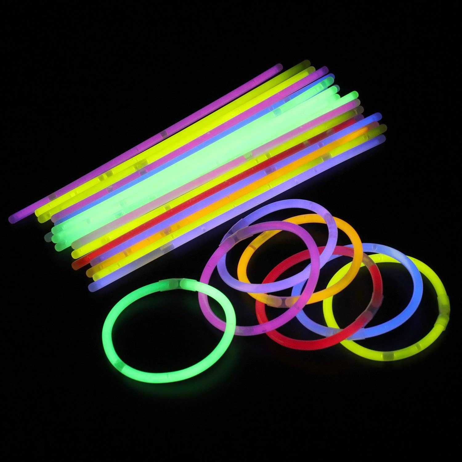 25pcs Premium 8 Inch Glow Sticks With Connectors To Make Neon Necklace Wrist Band Bracelets, Party Favours - Image 3