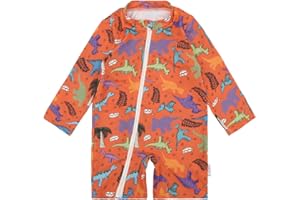 ALVA Baby Baby Boy Girl Swimsuit One Piece Swimwear Infant Toddler Bathing Suit Long Sleeved Rash Guard Full Zipper UPF 50+