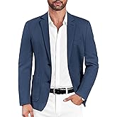 COOFANDY Mens Casual Sport Coat Blazer Two Buttons Knit Lightweight Suit Jackets