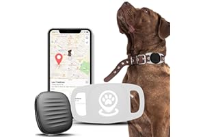 GBVP Pet Tracker for Dog, Dog Tracker Smart Pet Location Tracker with Tracker Holder, Item Finder MFi Certificated Tracking Device, No Monthly Fee, Works with Find My (iOS Only) Not GPS Tracker White