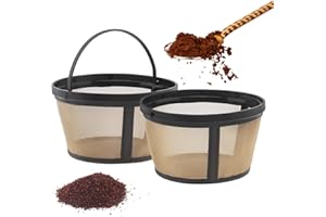 Reusable Coffee Filter Basket, 2 Pack Basket Coffee Filters 8-12 Cup Replacement Coffee Filter for Mr. Coffee and Black & Dec