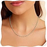 Turquoise Choker, Dainty Natural Turquoise Beaded Choker Necklaces for Women, Bohemian Gold Plated Turquoise Jewelry Small Beaded Necklace