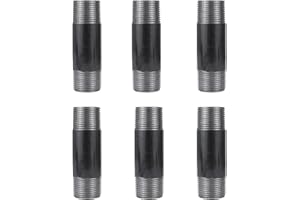 GeilSpace 1" × 4" Heavy Duty Pre-Cut Grey Metal Pipe, Industrial Steel Fits Standard One Inch Threaded Pipes and Fittings - Vintage DIY Industrial Furniture (1" x 4", Grey)