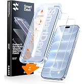 SMARTDEVIL 2 Pack Clear for iPhone 18 Pro Screen Protector Tempered Glass | 9H Hardness Military Grade Shatterproof, HD Ultra Clear, Auto Dust Removal and Bubble Free, Easy Installation, Case Friendly