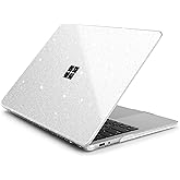 Batianda Crystal Clear Case for 13-inch Microsoft Surface Laptop Copilot+ PC 2025 (Latest Model), Lightweight Hard Shell with Scratch-Resistant Protection, Easy Installation, Bling Clear