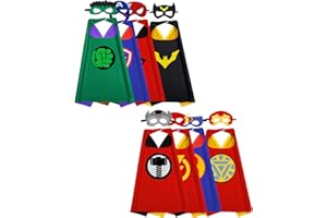 Mizzuco Cartoon Dress up Costumes Kids 8 Characters Satin Capes(8pcs for Boys)