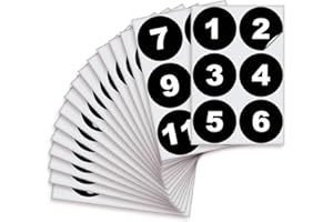 iSYFIX Black Consecutive Number Stickers – 1 to 100, 4-inch, 1 Set – Vinyl Self Adhesive Premium Decal, Ideal for Inventory, Storage, Organizing, Boxes, Bins, Toolbox, Lockers & More, Indoor/Outdoor
