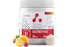 ATP LAB Electrolytes XL Powder - 180 g, 30-Servings, Raspberry Lemonade Flavour - Sugar-Free Electrolytes for Hydration - Mag
