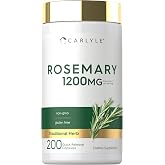 Carlyle Rosemary Capsules | 200 Count | Non-GMO &amp; Gluten Free Extract