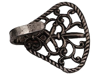 2 Paar, filigrane Miederhaken für Dirndl, altsilber, aus Metall, zum Annähen, Größe ca. 20mmx20mm, made in Germany, (2 Paar)