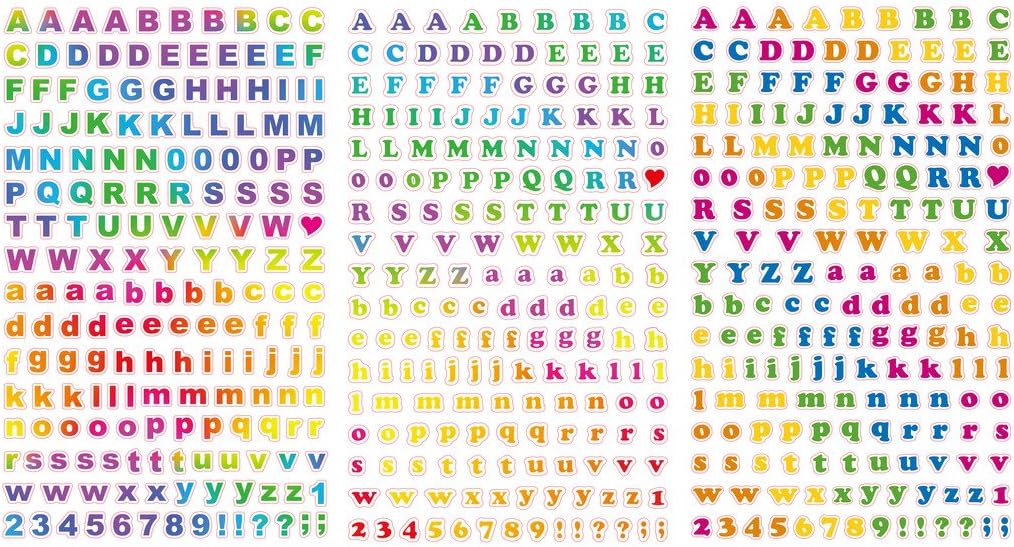 Polaroid Scrapbook Accessories, Clear, Letters + Numbers