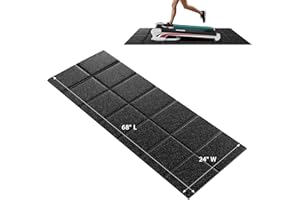 CIIHI C CIIHI Foldable Rubber Treadmill Mat - Walking Pad Mats for Home Fitness - Bike Gym Mat in High Resilience, Floor Protector with Non-Slip Texture, Easy to Clean