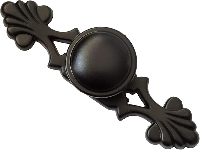 LBFEEL Black Dresser Knobs Drawer Knob Pulls Handles Back Plate Kitchen