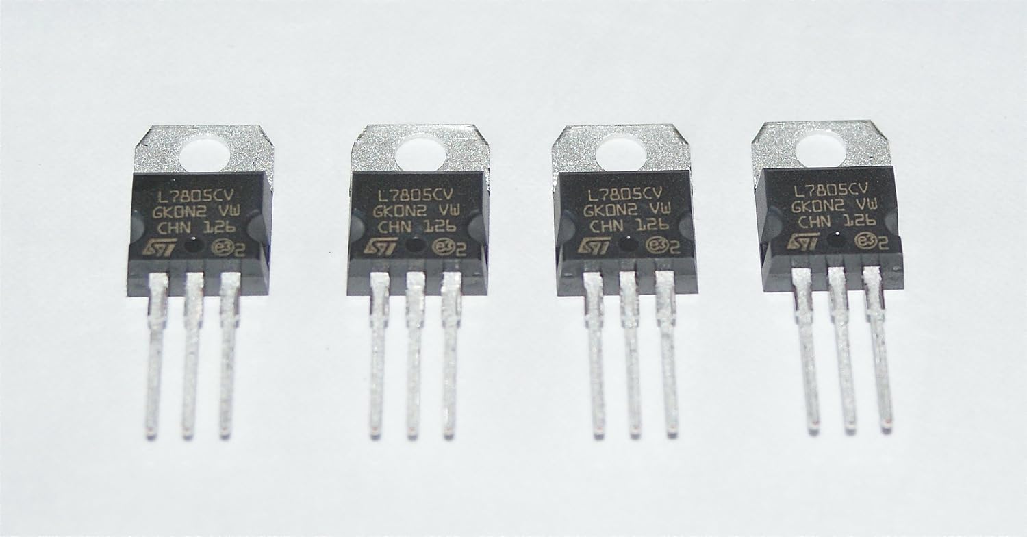 10x L7805CV Spannungsregler, TO-220 Gehäuse, 5V Ausgang, 1.5A – STMicroelectronics, Ideal Für Elektronikprojekte