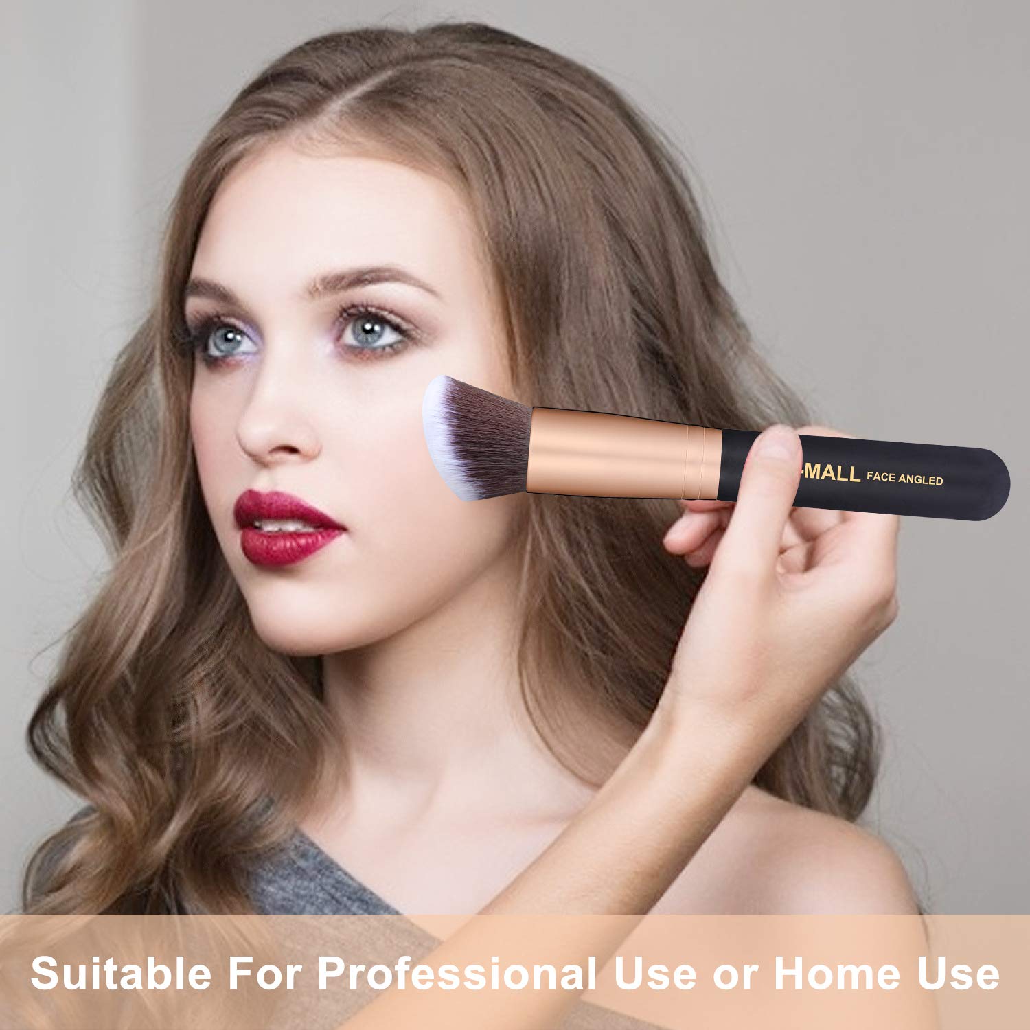 BS-MALL(TM) Makeup Brushes Premium Makeup Brush Set Synthetic Kabuki Cosmetics Foundation Blending Blush Eyeliner Face Powder Brush Makeup Brush Kit (10pcs, Golden Black): Beauty