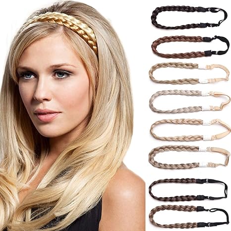 Twist Braided Hair Headbands 3 Strands Synthetic Hair Classic